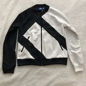 Adidas Originals Black and White Zip Up
